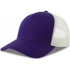 Atlantis Headwear Kšiltovka Rapper Cotton-S, 5 panelová, Trucker COT33026087499-purple/whit UNI Purpurová/bílá
