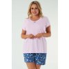 Italian Fashion Dámske pyžamo Tulip - bavlna Ružovo-modrá 2XL