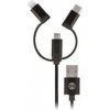 Forever DATAPIP5-MICBKK 3v1 USB microUSB/UCB-C/lightning, 1m
