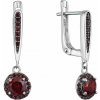 PAVONA Strieborné náušnice luxusné s pravými minerálnymi kameňmi červené 11494.3 garnet