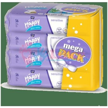 Bella Happy Baby vlhčené utierky sensitive s aloe vera 4 x 56 ks