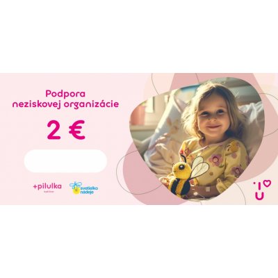 Pilulka Dobročinná poukážka na podporu Svetielko nádeje o.z. v hodnote 2 €