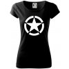 Army hvězda - Dámske tričko Pure - S ( Čierna )