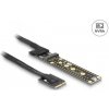 Delock Karta Riser NVMe M.2 Key A+E zástrčková na Key M Slot, s káblom dĺžky 20 cm