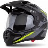 Přilba Tour 2.0 X-tra, CASSIDA (šedá/žlutá fluo/černá/černý matný kšilt, plexi s přípravou pro Pinlock, vel. XS)