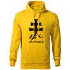 T-ričko Slovensko pánska mikina Farba potlače: Čierna, Veľkosť: XXL, Farba mikiny: Žltá