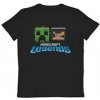Detské tričko Minecraft: Legendy Creeper vs Piglin (10-11 rokov) čierna bavlna