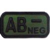 NÁŠIVKA 3D GUMENÁ KRVNÁ SKUPINA 5,0 x 2,5 CM OLIV ZELENÁ (AB NEGATÍV)