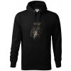 Diviak fotka - Mikina pánska Cape s kapucňou - 4XL ( Čierna )