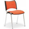 konferenčná čalúnená stolička, oranžová Biedrax Z9106O