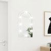 Zrkadlo s LED svetlami 70x40 cm sklenené oblúkové-ForU-3102977