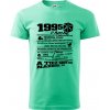1995 v kocke - Klasické pánske tričko vyššej gramáže - 2XL ( Mätová )