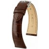 Kožený remienok Hirsch London 04207110-2, hnedý, aligátoria koža, Quick Release 20 mm