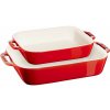 Staub Keramické misy na pečenie Staub, 2 ks, červená, 40508-627
