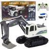 RC pásový bager 1:24 s osvetlením a zvukmi HEAVY TRUCK – biely