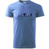 Karate EKG - Klasické pánske tričko vyššej gramáže - 4XL ( Svetlomodrá )