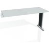 Pracovný stôl Flex, 140x75,5x60 cm, sivý/kov