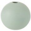 J-Line by Jolipa Zelenkavá keramická guľatá váza Pastel Green S - 12,3 * 12,3 * 11,5 cm - J-Line by Jolipa