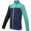 Detská mikina celozips SENSOR COOLMAX THERMO deep blue/sea green/čierna 110
