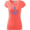 Yoga - lotus modrý (Moňas) - Dámske tričko Pure - 2XL ( Korálová )