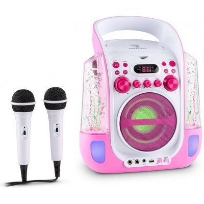 Auna Kara Liquida karaoke systém CD USB MP3 fontána LED 2 x mikrofón prenosný