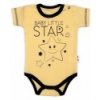 Body krátky rukáv Baby Nellys, Baby Little Star - žlté
