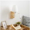 Brilagi Brilagi - LED Nástenná lampa NUBILA WOOD 1xE27/25W/230V + LED/3W dub/biela BG1565F + záruka 3 roky zadarmo