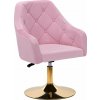 Activeshop Otočné křeslo 4Rico QS-BL14G sametově růžové