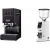 Gaggia New Classic EVO, black + Eureka Atom W 75, white