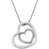 Hot Diamonds Strieborný srdiečkový náhrdelník Adorable Encased DP691 (retiazka, prívesok)