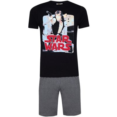 Sun City Star Wars Disney pánské pyžamo krátké černé