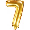 Nafukovací balón 86cm číslo 7 zlatý