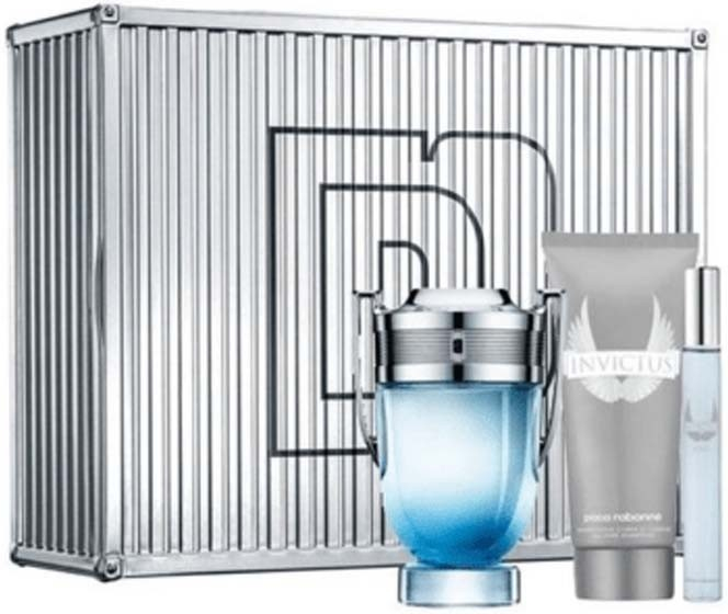 Paco Rabanne Invictus Aqua 2018 EDT 100 ml + sprchový gél 100 ml + EDT 10 ml darčeková sada