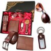 Darčeková Súprava Na Deň sv. Valentína Peňaženka Opasok Hodinky Okuliare Pánsky Darček