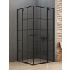 New Trendy New Soleo Black sprchovací kút 90x90 cm obdĺžniková čierna matné/vzorované sklo K-0580