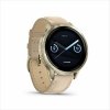 Garmin VENU 4 - 41mm, Beige/ Lunar Gold + Leather
