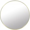 Okrúhle zrkadlo v zlatej farbe, rám 60cm