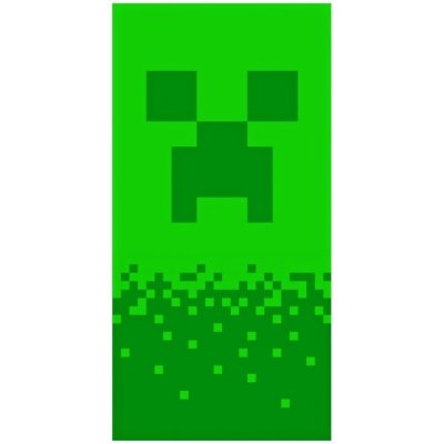 Jerry Fabrics Plážová osuška Minecraft - Digital Creeper