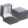 JK Box Luxusná koženková čierna krabička na prsteň alebo náušnice IK031-SAM Značka: Linda's Jewelry