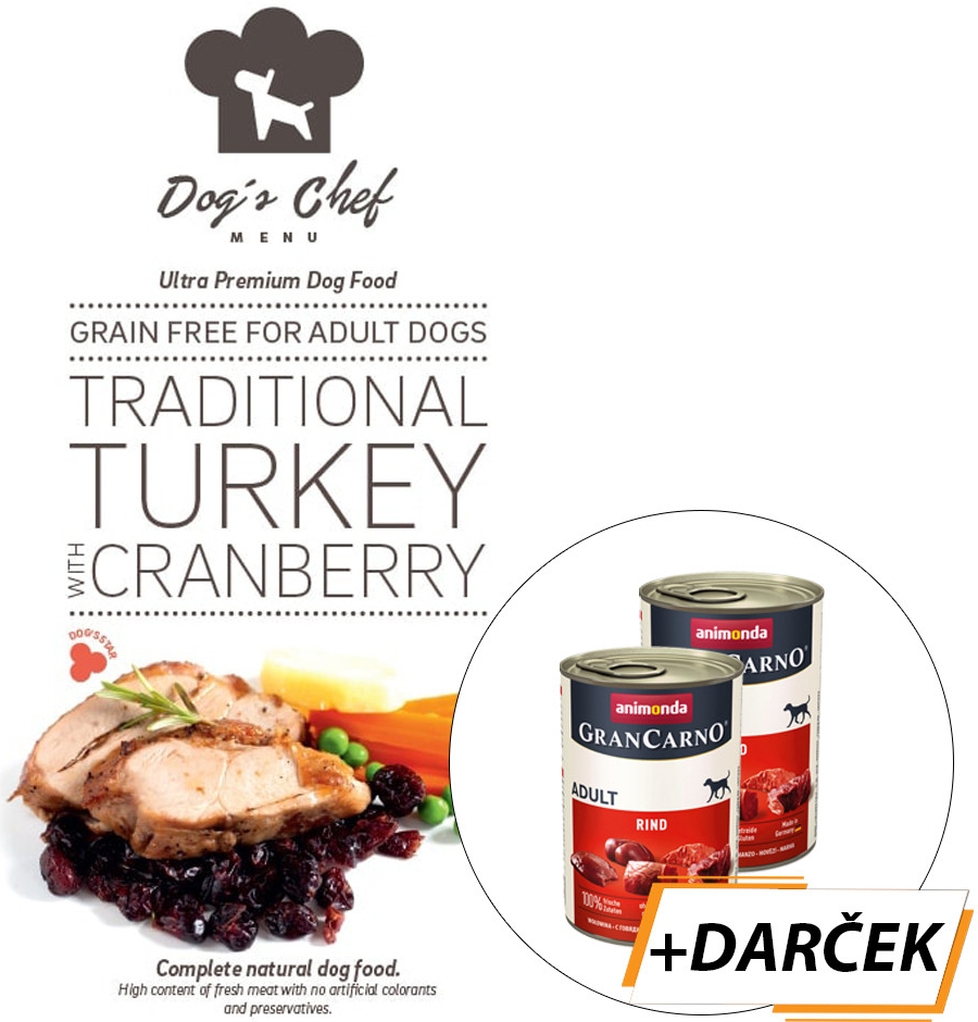 Dog\'s Chef Traditional Turkey & Cranberry for Large Breed 15 kg