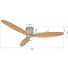 Beacon Lighting Beacon stropný ventilátor Airfusion Radar teak Ø 132 cm tichý - 210519