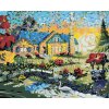 Zuty – Maľovanie podľa čísel – Mozaika dom a západ slnka (D. Rusty Rust), 80 × 100 cm, plátno + rám 8596530183310