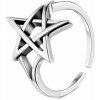 Nefertitis Prsteň pre čarodejnicu nastaviteľný PENTAGRAM Ag 925 NF50303 - 51 mm - 56 mm (US 5,5 - 8)