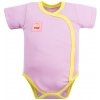 Eevi Body rozopínacie s krátkym rukávom STATKI ružové - 56