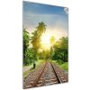 Vertikálny foto obraz sklo tvrdené Železničné koľaje 50x100 cm