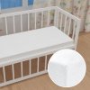 Detské jersey napínacie prestieradlo do postieľky JR-031 Biele 60 x 120 x 10 cm - do postieľky