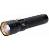 Solight LED dobíjacia baterka s displejom, 200lm, zoom, Li-Ion
