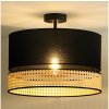 Duolla Duolla - Prisadený luster DOUBLE RATTAN 1xE27/15W/230V pr. 40 cm čierna/béžová DU604635 + záruka 3 roky zadarmo