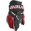 Hokejové rukavice Bauer Supreme Mach SR - Senior, černá-červená, 15