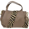 NovaKabelka.sk Tea Taupe s prídavným popruhom II kožená talianska crossbody kabelka hnedá